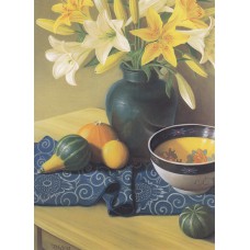 WATERMARK GREETING CARD JAPANESE INDIAN CLOTH & GOURDS